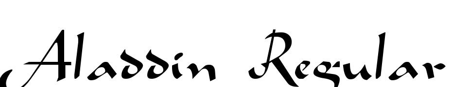 Aladdin Regular Yazı tipi ücretsiz indir